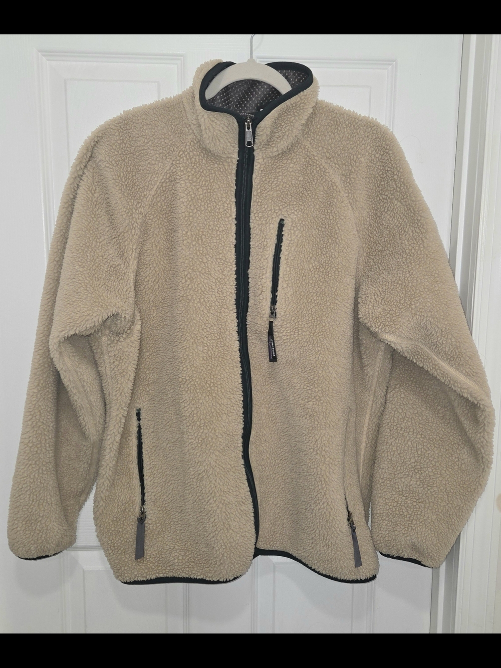 Vintage 1997 Patagonia Retro Pile Jacket Beige and Hunter Women's Size XL SEE PI